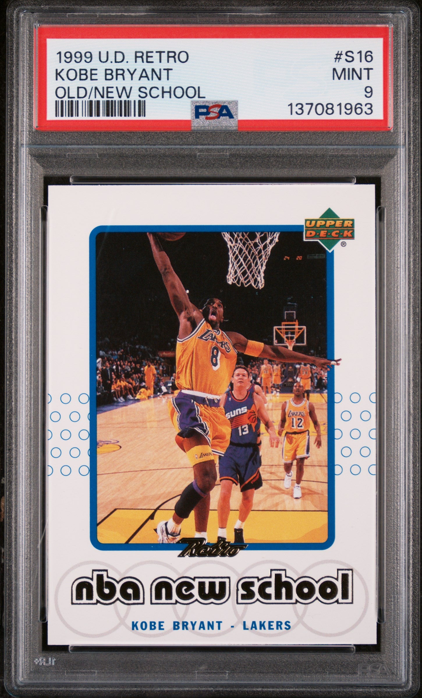 1999 Upper Deck Retro Old School/New School Kobe Bryant #S16 PSA 9