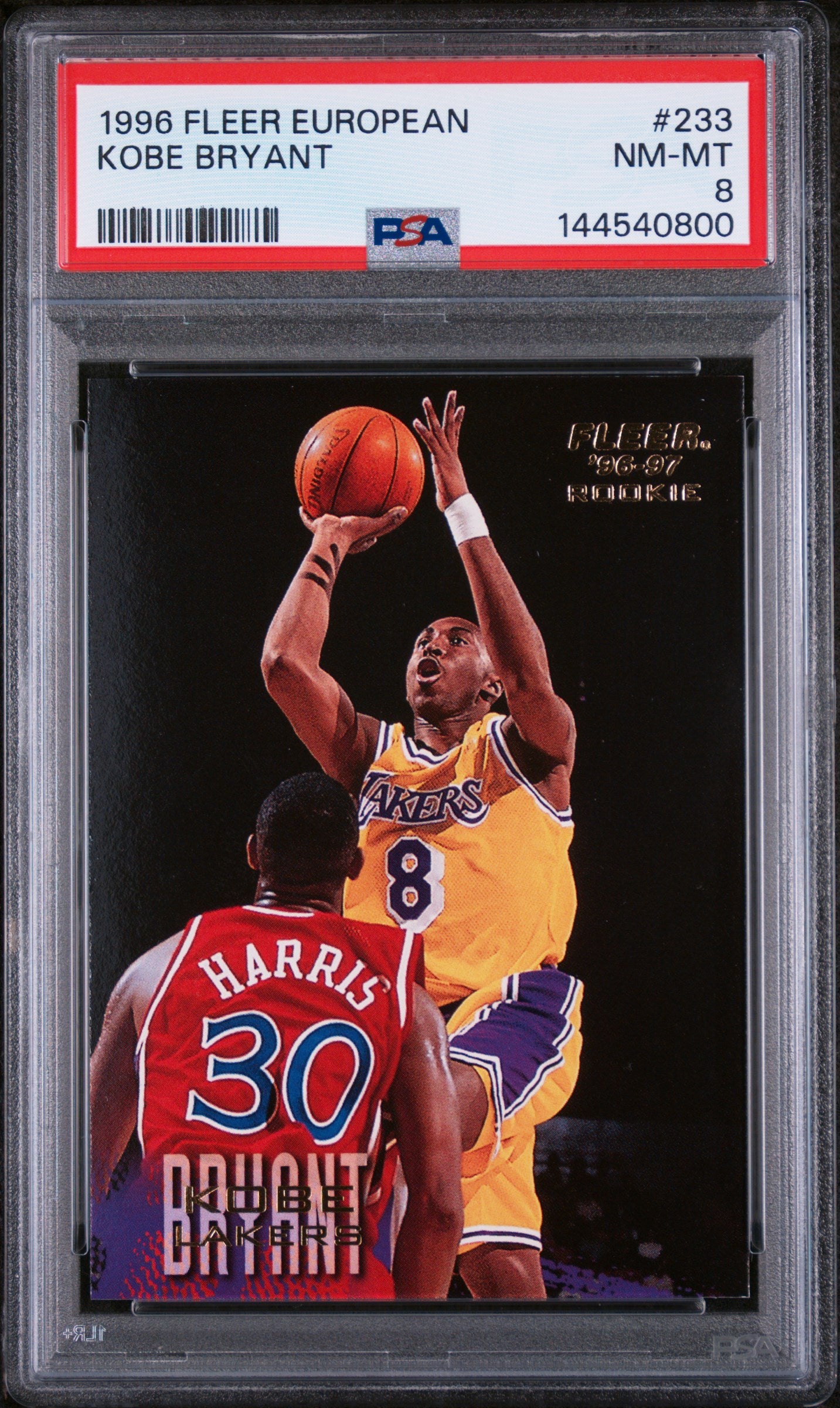 1996 Fleer European Kobe Bryant #233 PSA 8