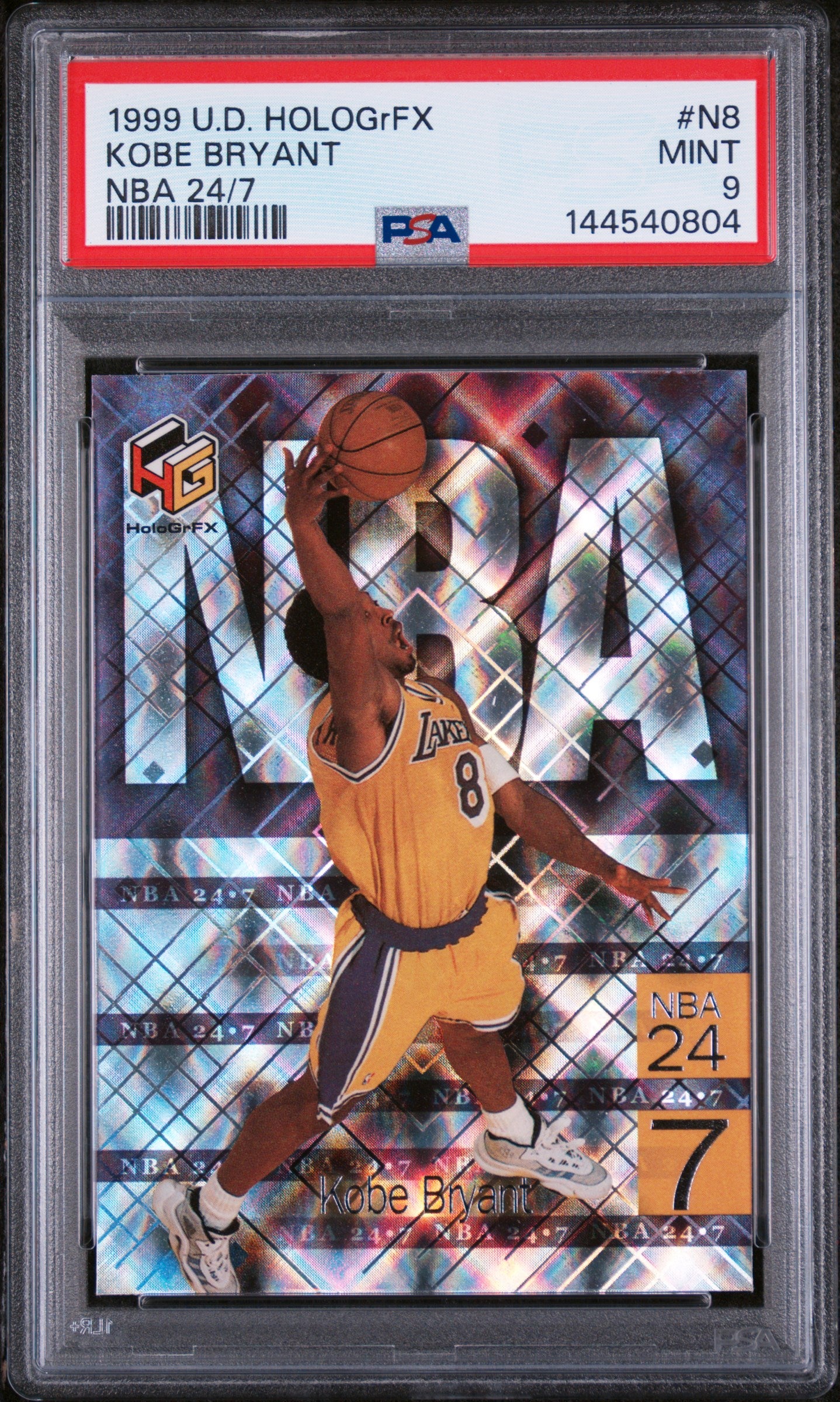 1999 Upper Deck HoloGrFX NBA 24/7 Kobe Bryant #N8 PSA 9
