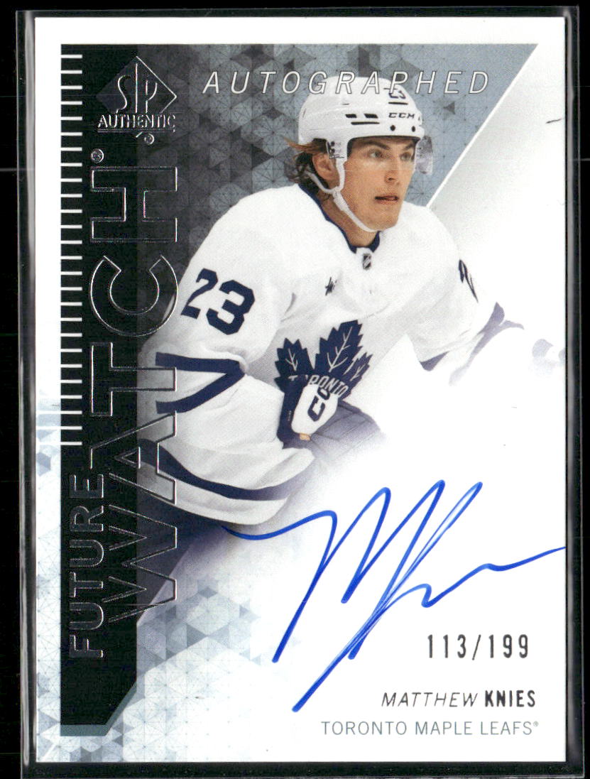 2023-24 Upper Deck SP Authentic Hockey Retro Future Watch Rookie Auto Matthew Knies /199