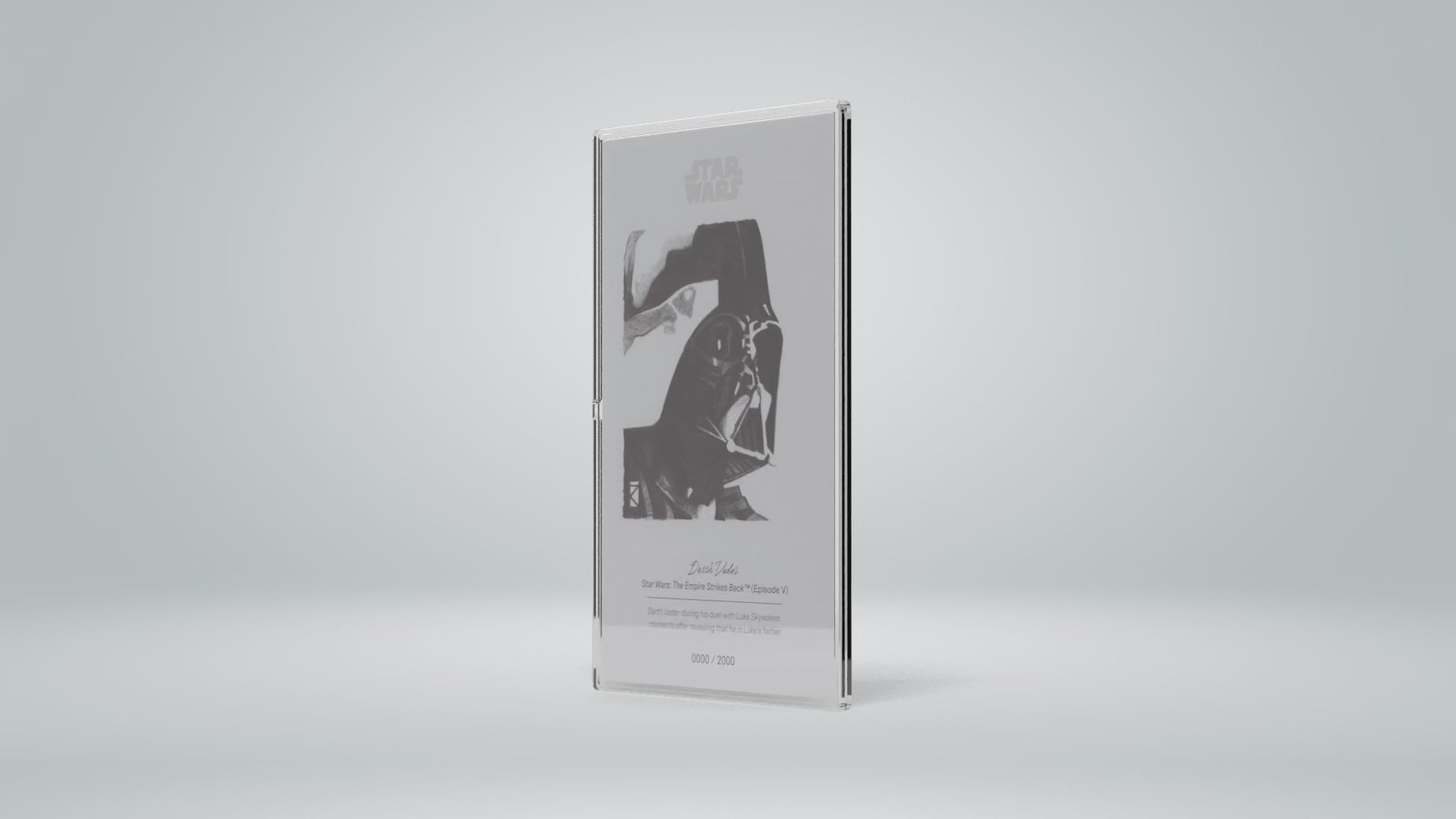 Darth Vader Sketch Art Silver Foil Collectible