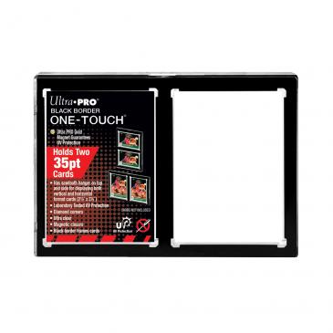 Ultra-Pro 35PT 2-Card Black Border UV One Touch Magnetic Holder