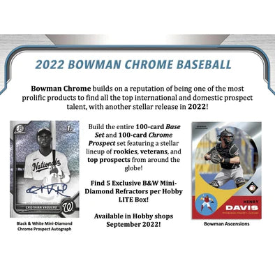 2022 BOWMAN CHROME BASEBALL LITE BOX