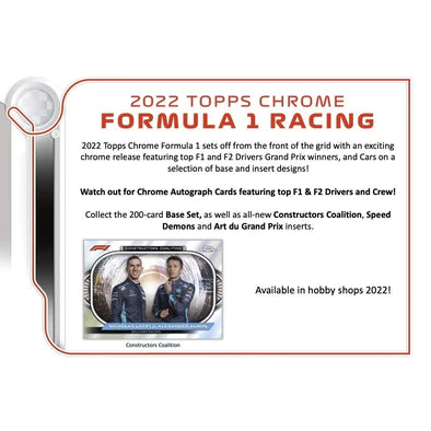 2022 TOPPS CHROME FORMULA 1 One F1 RACING HOBBY BOX