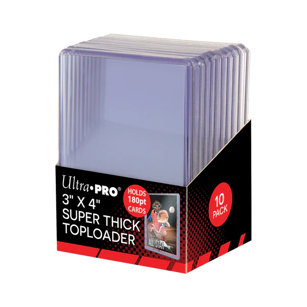 Ultra-PRO 3" x 4" Clear Super Thick 180PT Toploaders (10ct)
