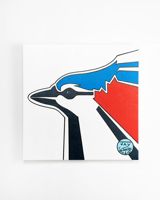 Jay Geeker Sport Logo Art Collection - 24" X 24" - TORONTO BLUE JAYS (WHITE)