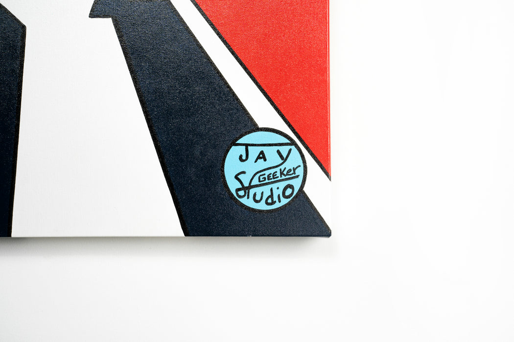 Jay Geeker Sport Logo Art Collection - 24" X 24" - TORONTO BLUE JAYS (ORANGE)
