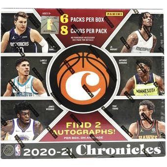 2020-21 PANINI CHRONICLES BASKETBALL HOBBY BOX