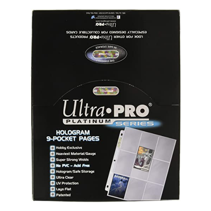 Ultra Pro 9 Pocket Binder Sheets 100 Count Package