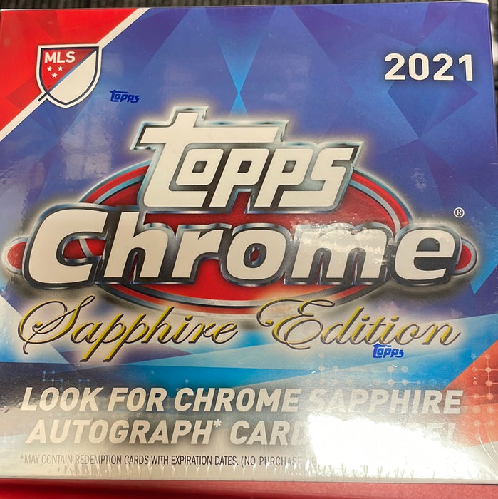 2021 TOPPS CHROME MLS SAPPHIRE EDITION HOBBY BOX
