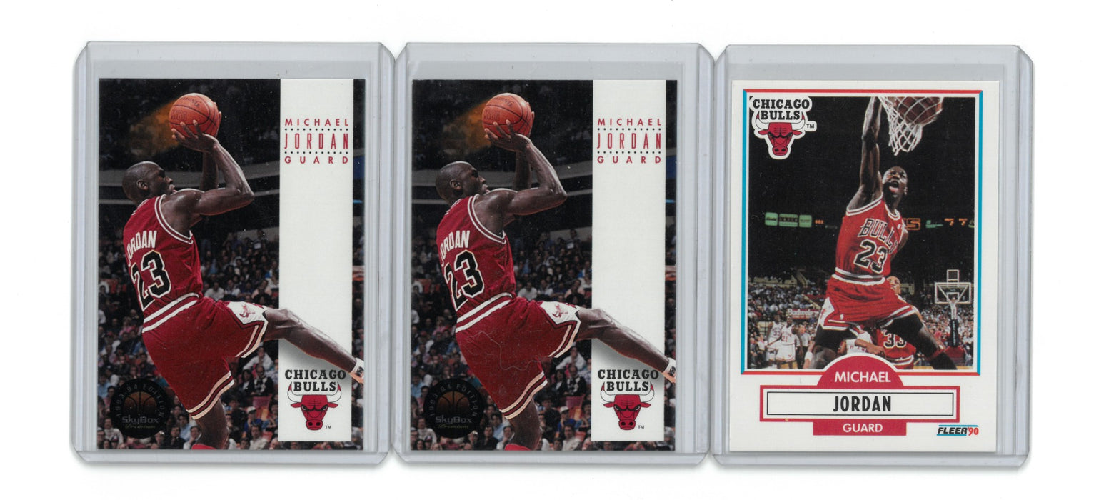 Lot of 3 Michael Jordan Cards Skybox NBA Hoops The Last Dance Bulls GOAT