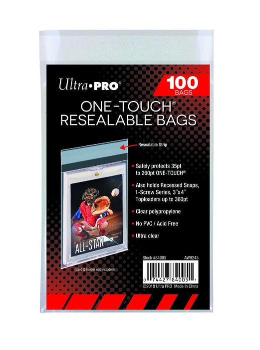 Ultra-PRO 100 CT -  One Touch Resealable Card Bags